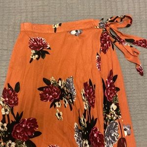 Floral Wrap Skirt
